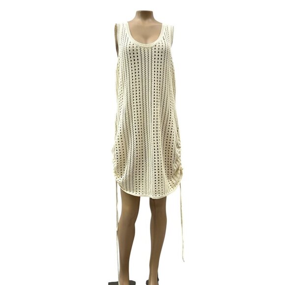 Cupshe Womens Cover Up Beach Dress Swimsuits Crochet Hollow Out  Drawstring XL - Picture 4 of 15